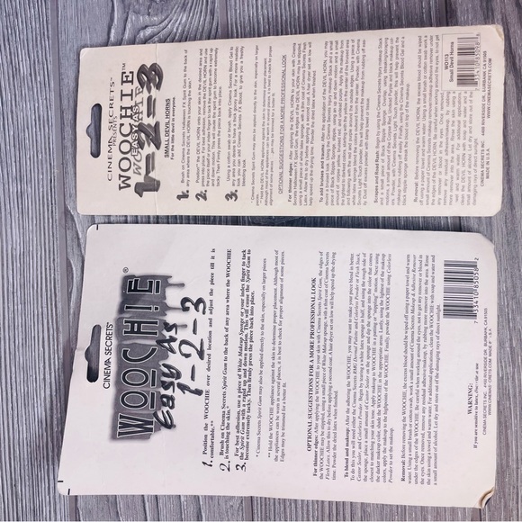 Vintage new Woochie large Space Ear Tips and small devil horns cosplay Halloween - Picture 5 of 5